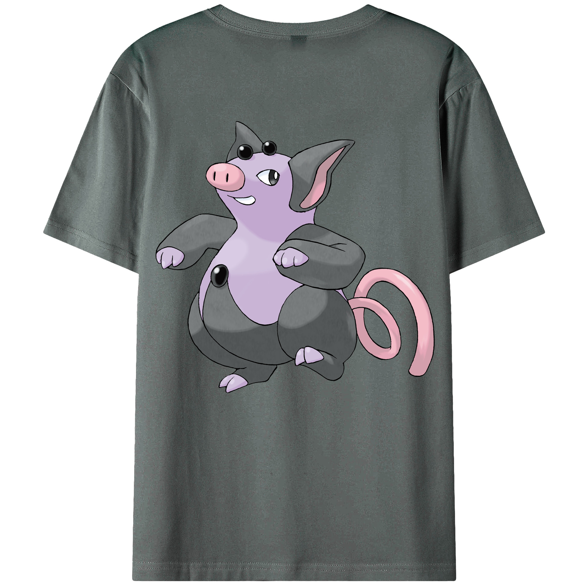 （画像用） ポケットモンスター Pokémon 綿100％ メンズ半袖Tシャツ（バックプリント） 通気性